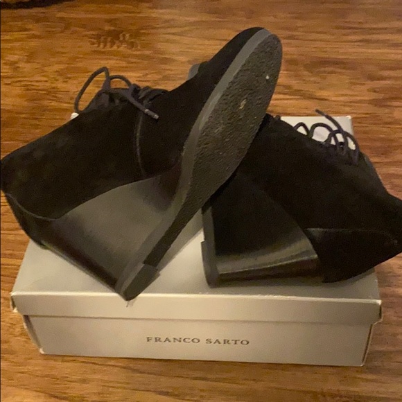 Black Suede Franco Sarto Suede Boot - Picture 5 of 8